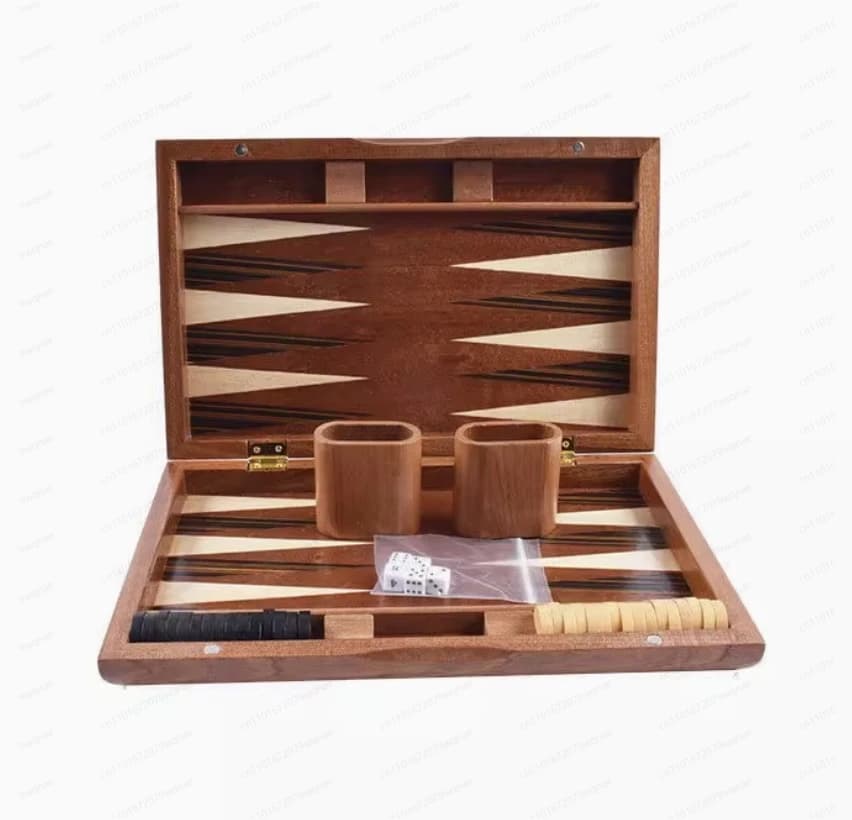 Set da Backgammon da 13 Pollici - Gioco da Tavolo in Legno per Intrattenimento e Divertimento Familiare
