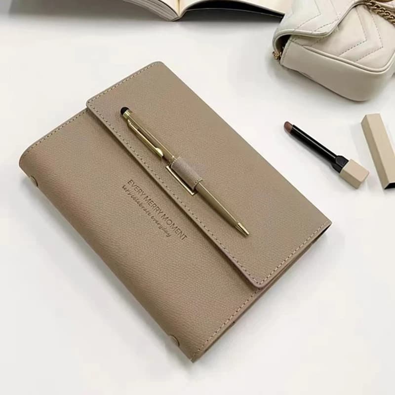PU Leather Binder Journal Notebook With pen Diary Planner Business Agenda Office Notepad School Stationery