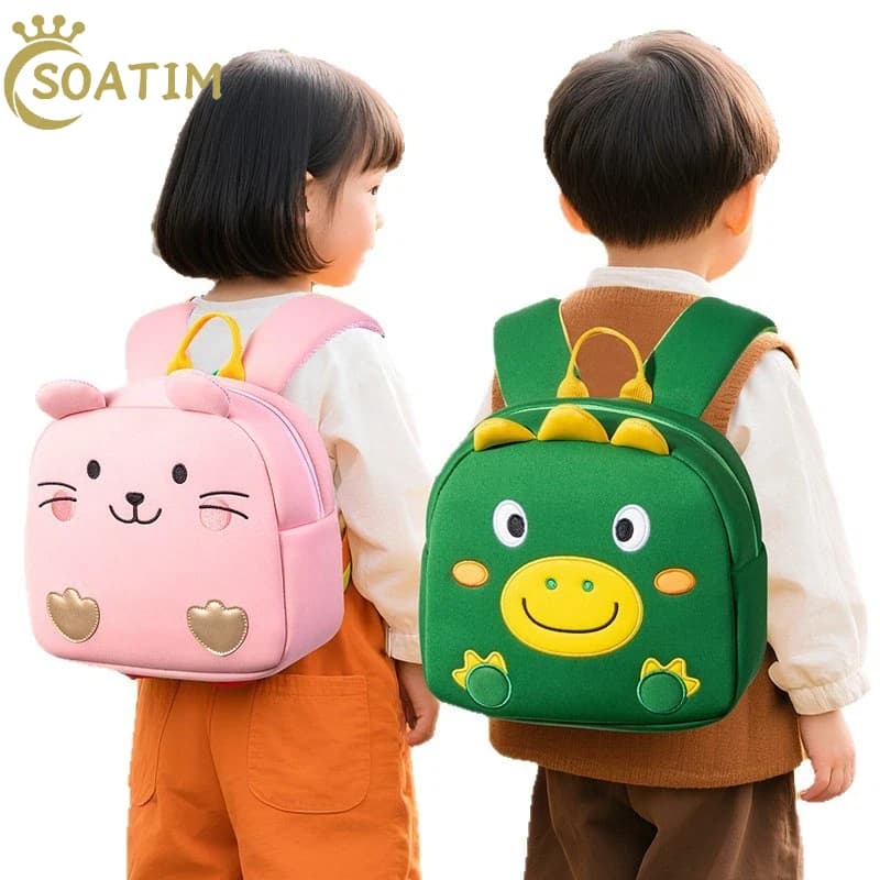 Zaini Scolastici per Bambini e Bambine, Zainetti per Asilo Nido, Cartoni Animati con Animali, per Bambini dai 2 ai 5 Anni