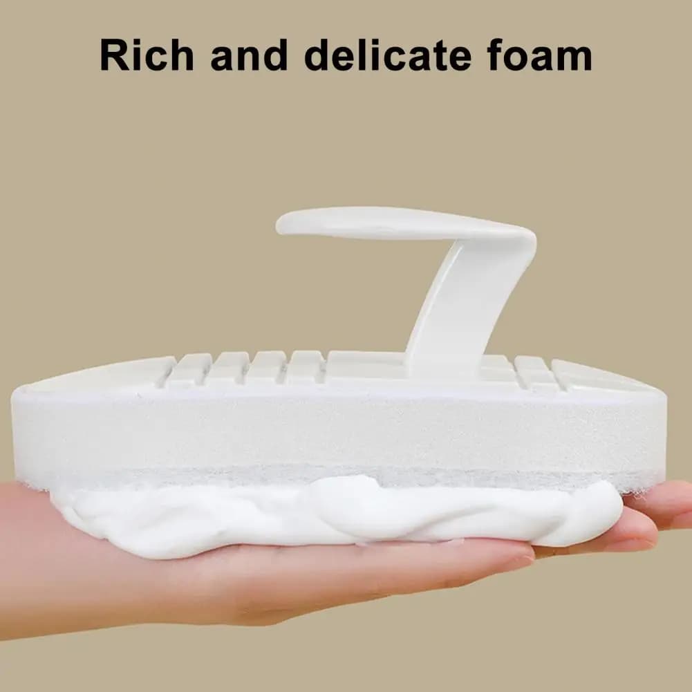 Spazzola per la rimozione di macchie ostinate con impugnatura antiscivolo, design flessibile e pieghevole, per la pulizia profonda di vasche da bagno, piastrelle, pavimenti e WC, rimuove le macchie.