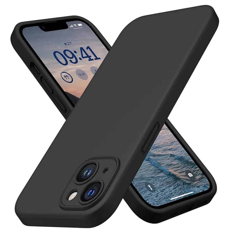 Luxury Black Phone Case For iPhone 16 17 15 14 11 12 13 Pro Max 7 8 Plus 12 Mini 16E 17E SE 2020 Xr X Xs Matte Soft Cover Case