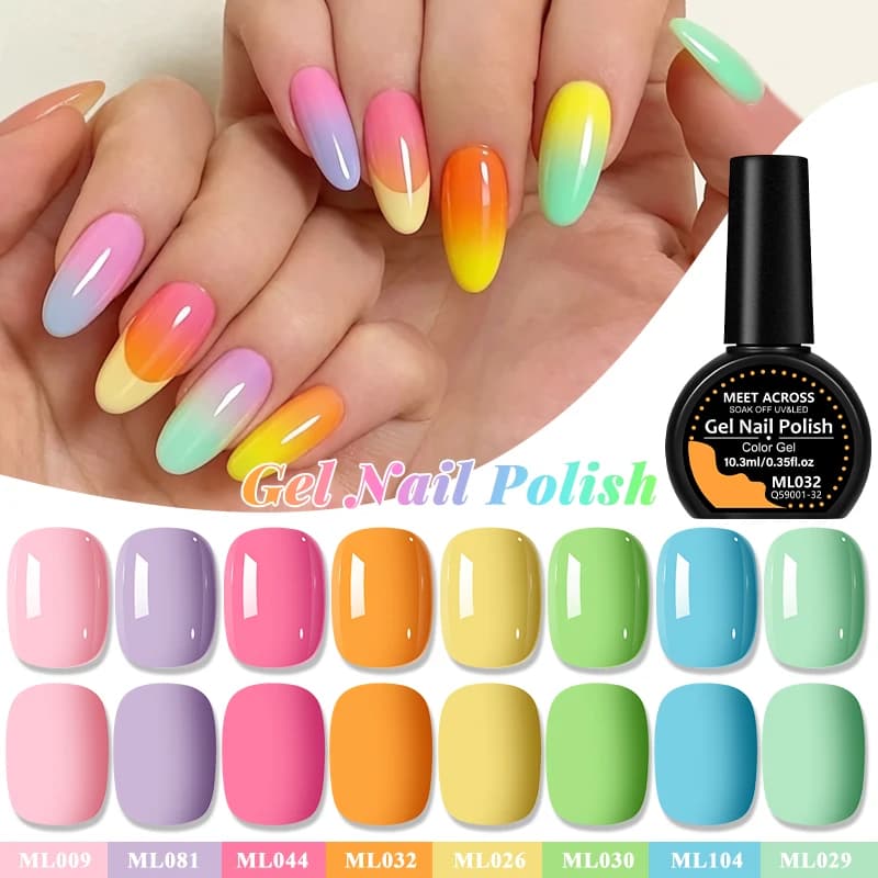 Smalto Semipermanente Gel Macaron 10.3ml Viola Rosa Brillante LED Soak Off per Nail Art Manicure, Senza HEMA/TPO