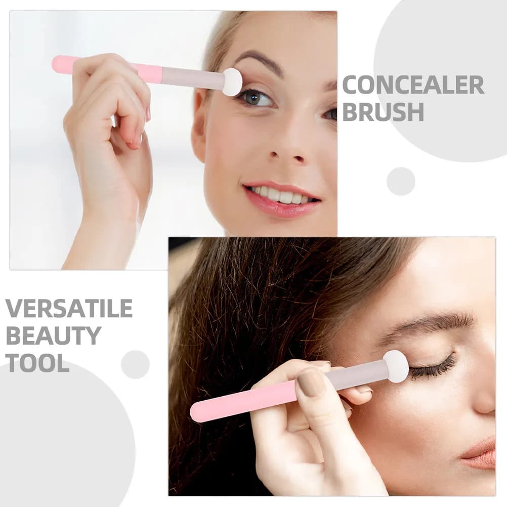 Set di 6 Pennelli a Forma di Fungo per Correttore, Applicatore di Trucco in Spugna per Crema Occhi, Fondotinta, Polvere, Uso Quotidiano, Morbidi e Senza Cuciture