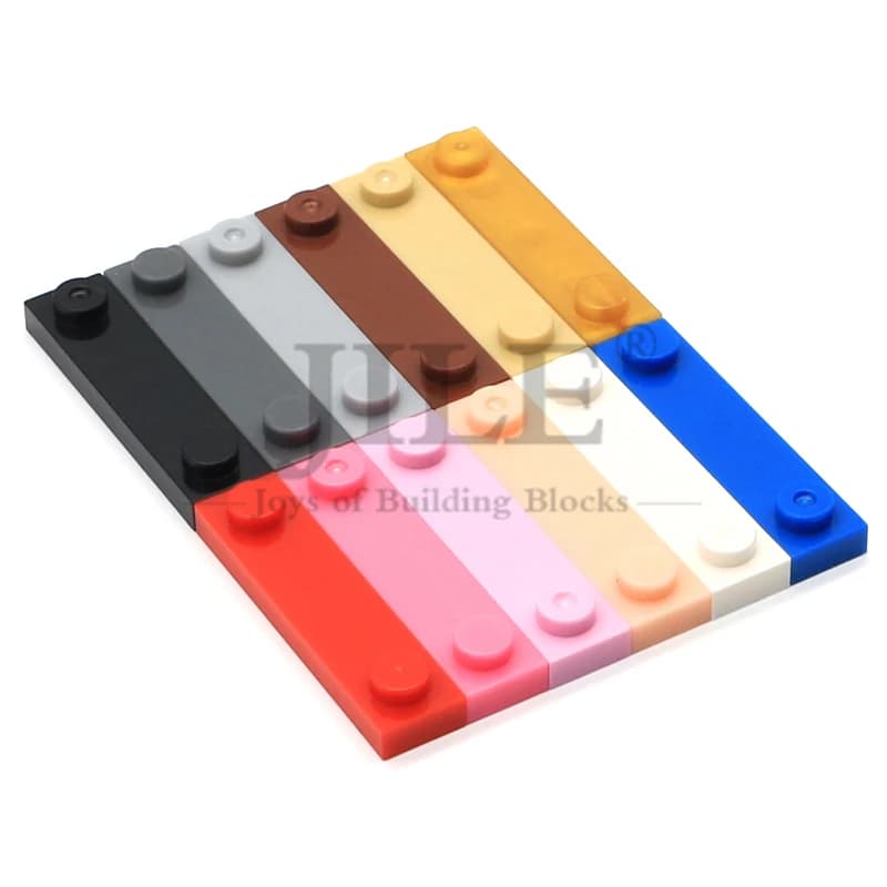 20 pz MOC 92593 Piastra Modificata 1x4 con 2 Borchie Blocchi Educativi Compatibile 41740 Bordo Mattoni Particelle Puzzle Giocattolo