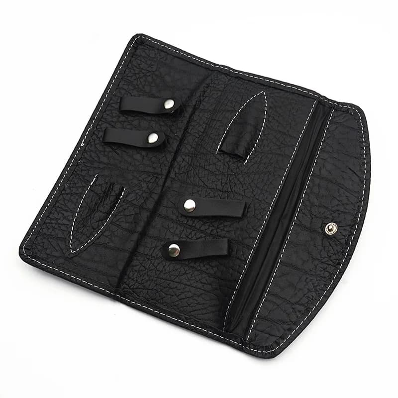 Custodia per Forbici da Parrucchiere Pieghevole in Pelle PU, Borsa Professionale Porta Forbici da Barbiere, Custodia per Forbici da Salone