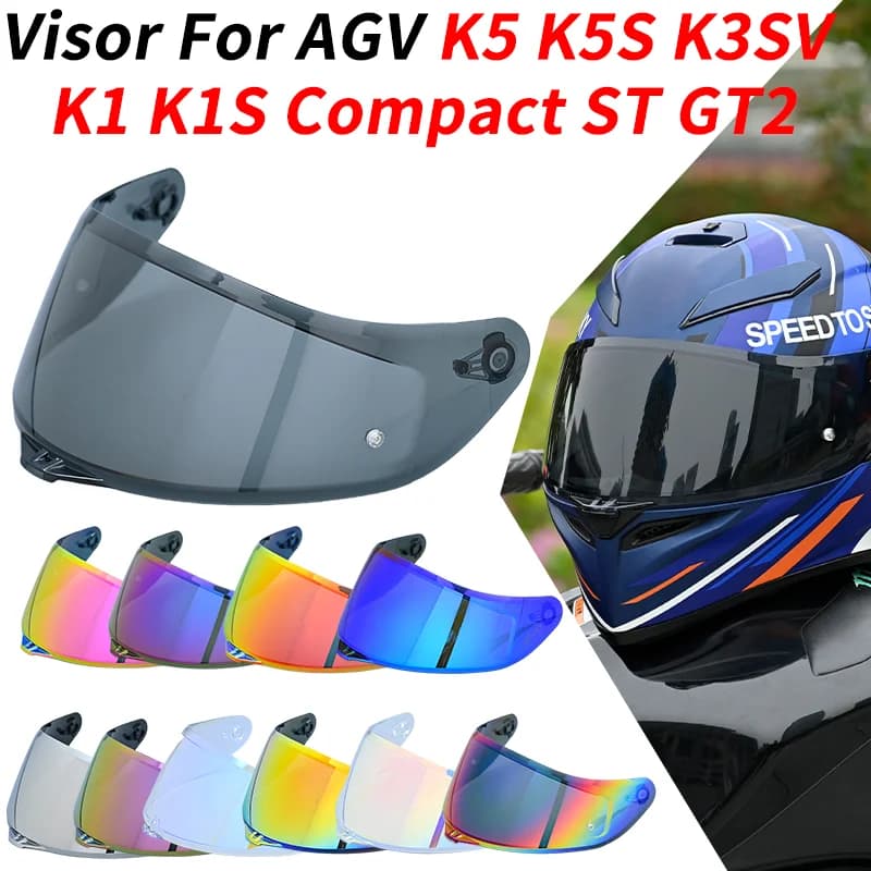 For AGV K5 K5S K5-S K3SV K1 K1S Compact ST Motorcycle Helmet Visor Lens Shield Glasses Full face Pin Accesorios Para Moto Casque
