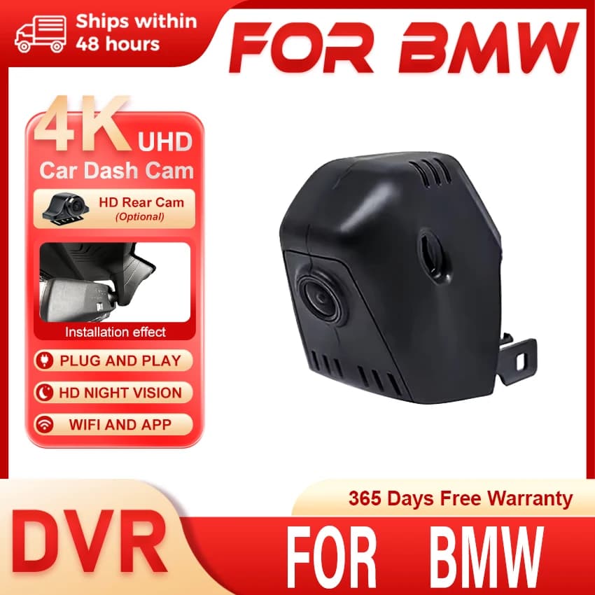 For BMW 2017-2023 G30 G31 G38 G11 G12 G32 M5 F90 5 series 530i 540i 520i 520d 530d 540d FHD Wifi Car DVR 4K Dash Cam Camera