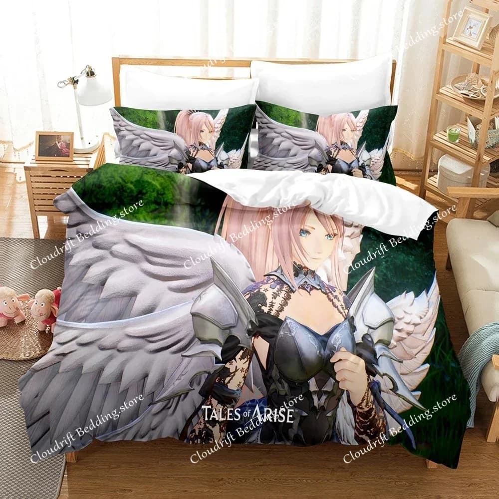 Hot Game Tales Of Arise Bedding Set Modern 3D Print Comforter Duvet Cover Pillowcases Duvet Cover Queen Single Size Dropshipping