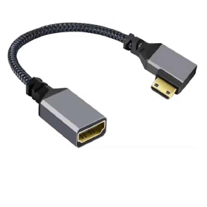 Compatible extender cable Mini HDMI to HDMI from 0.2 m 4K 60 Hz Mini HDMI left male to female Extension cable for camera