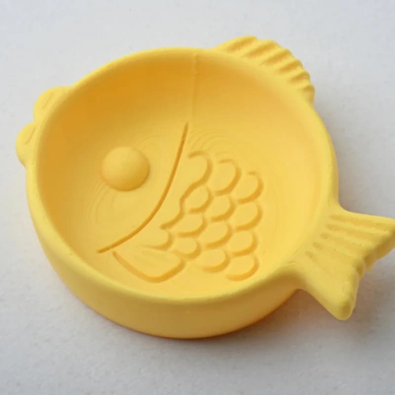 3D‑Printed Fish‑Shaped Storage Bowl,Plastic Multi‑functional Cat Food Bowl,Animal Dish for Pet Feeding & Desktop Trinket Storage