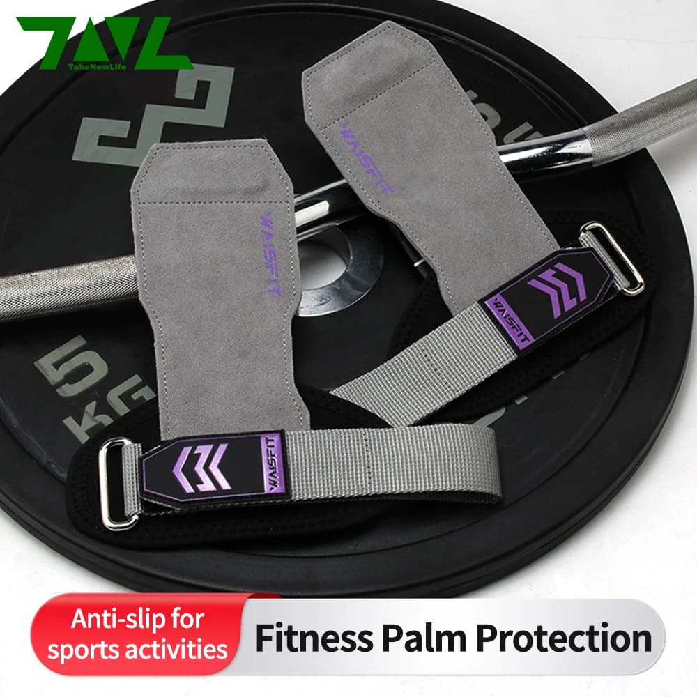 Fitness Fitness Gloves in Premium cow leather Lifting straps Anti-slip lifting handles for stashing Powerlifting Palm protection