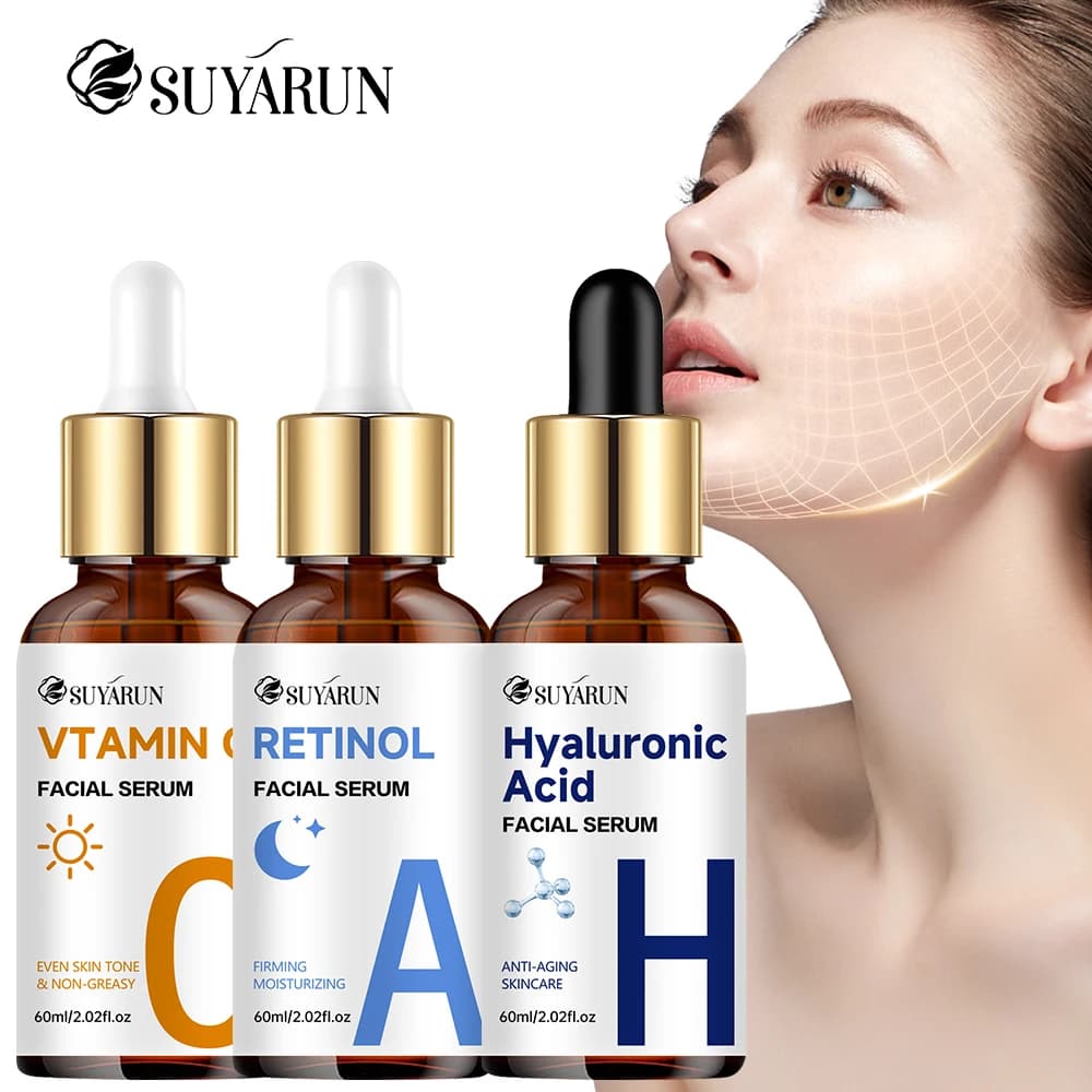 SUYARUN Vitamin C serum + retinol + hyaluronic acid Duo | Scenting combination and age hydration | For all skin type.