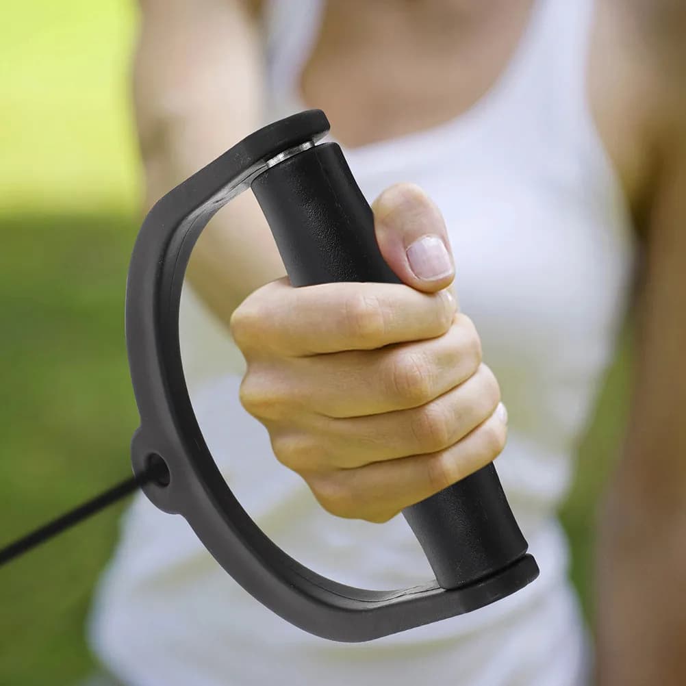 2Pcs Sturdy Plastic Exercise Cable Handles Comfortable Wrist Alignment Ergonomic Grip for Home Gym Travel Resistance Band