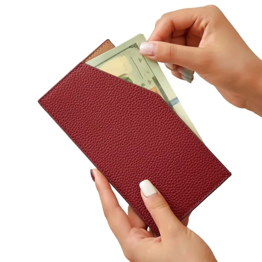 Portafoglio Lungo Ultrasottile Versatile e Portatile, Leggero, con Tasca per Contanti e Porta Carte in PU, Ideale per il Lavoro