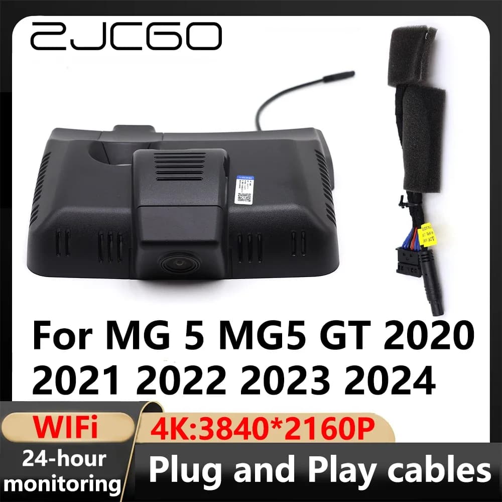 ZJCGO 4K Wifi 3840*2160 DVR Dash Cam VCR for MG 5 MG5 GT 2020 2021 2022 2023 2024