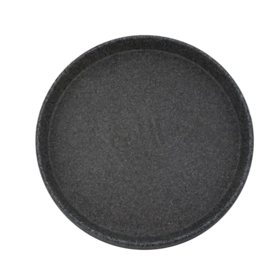 Sottovaso Rotondo in Terrazzo da 28 Pollici, Leggero e Resistente ai Raggi UV, in Plastica, per Vasi da Fiori da Esterno e Interno, Confezione da 1 Pezzo