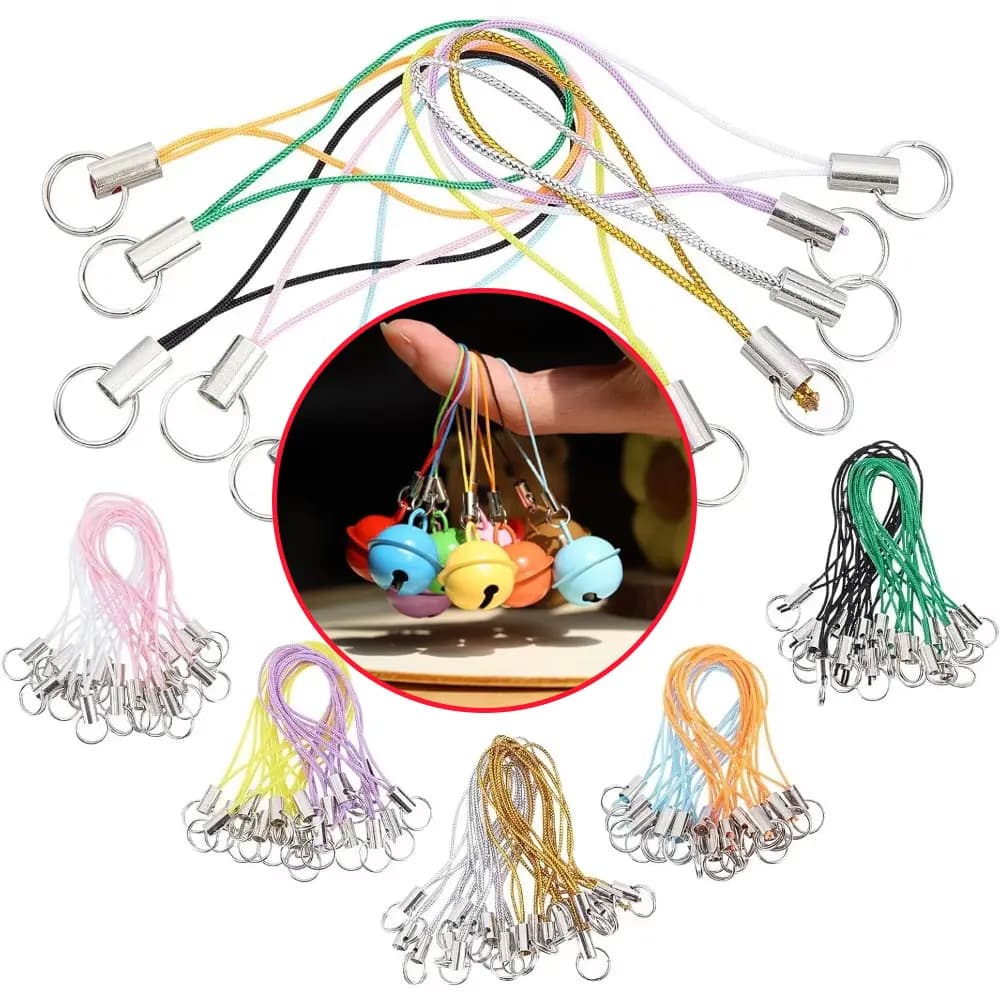 Hanging rope 20/100 pieces with jump ring, DIY cell phone rope, to hang toy rope, accessories creation, Valentine's Day, Christmas gifts