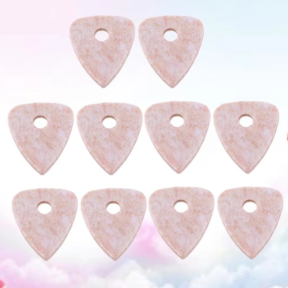 10Pcs 4Mm Wool Felt Guitar Pick Set Lightweight Comfortable Grip for Nylon String Guitar Ukulele Acoustic Classical Instruments
