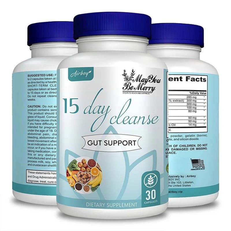 Gut and Colon Cleanse & Detox per la perdita di peso Detergente rapido di 15 giorni - Integratore di capsule per sciacquare le tossine e potenziare l'energia per adulti
