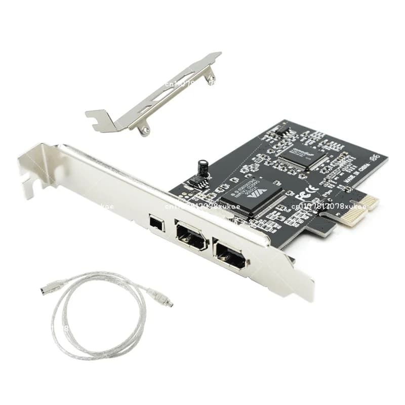 Desktop PCI-E1394 Card DV HDV HD Video Capture Card Fireline Card PCIE1X Interface VIA Chip