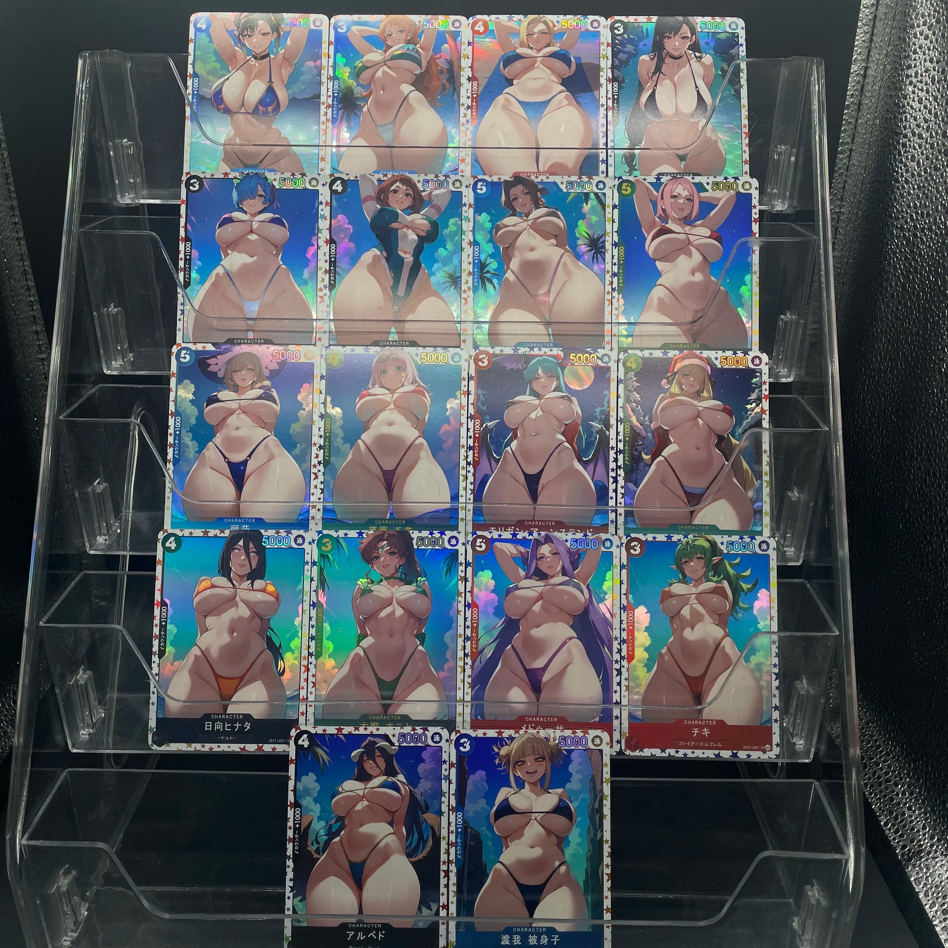 18 Pz/set Waifu Anime Sexy Collezione di Carta Ragazza Cynthia Tifa Nami Rem Chun-Li Haruno Sakura Flash Card Collezione di Carta Regalo Giocattolo