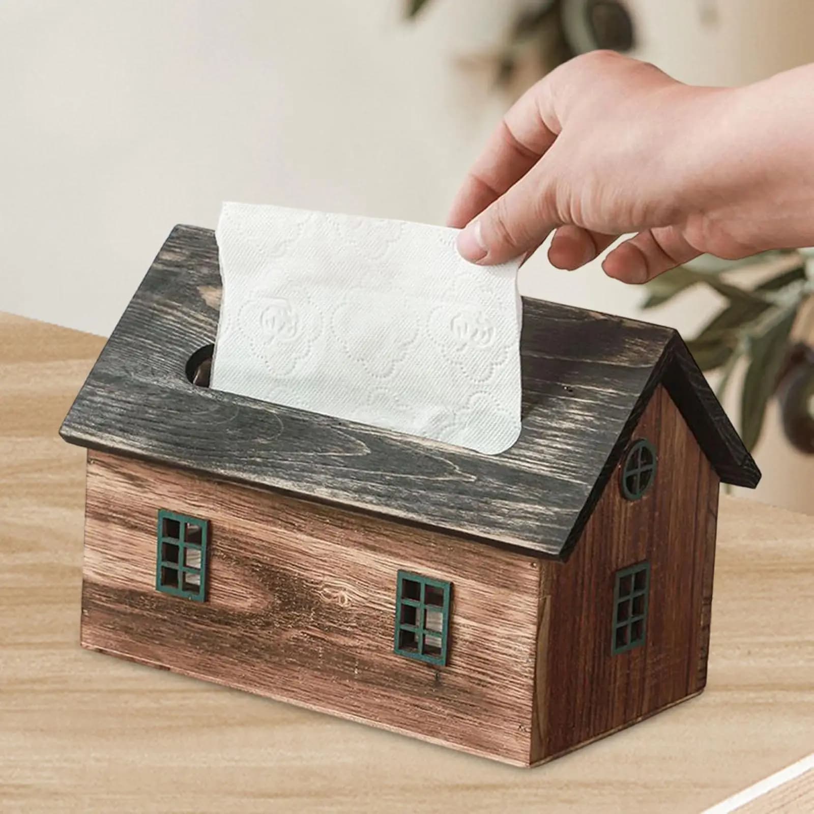Portarotolo a Forma di Casa per Carta Igienica, per Bagno e Toilette Domestica