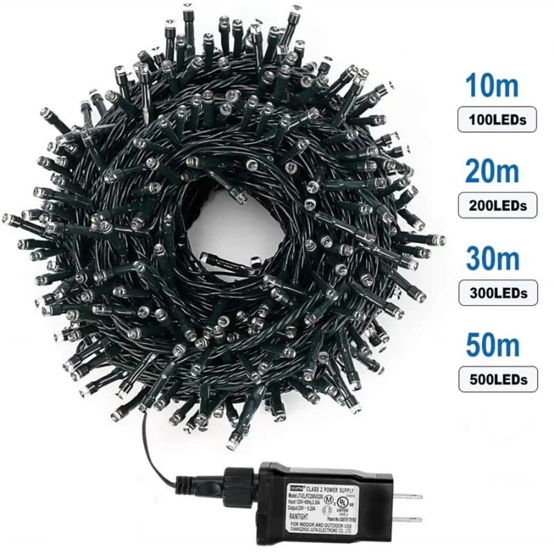 50M 30M 24V LED Christmas Lights Fairy Garland String Light Waterproof For Outdoor Garden Home Holiday New Year Party Decor
