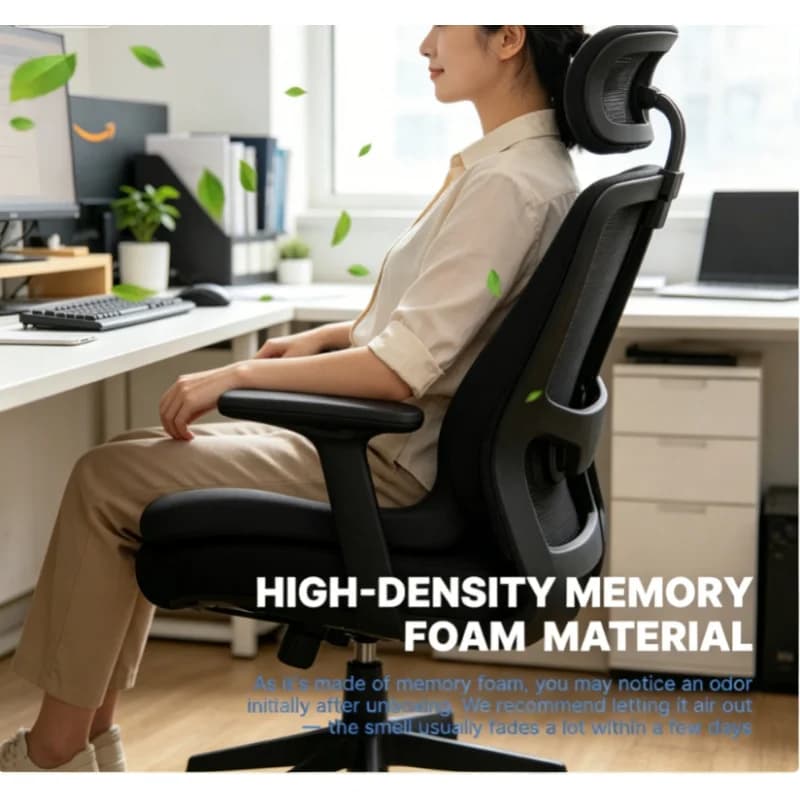 Ergonomic Memory Foam Seat Cushion Lumbar Support Pad Relieve Tailbone Sciatica Pain For Office Chair Car Seat Daily Use