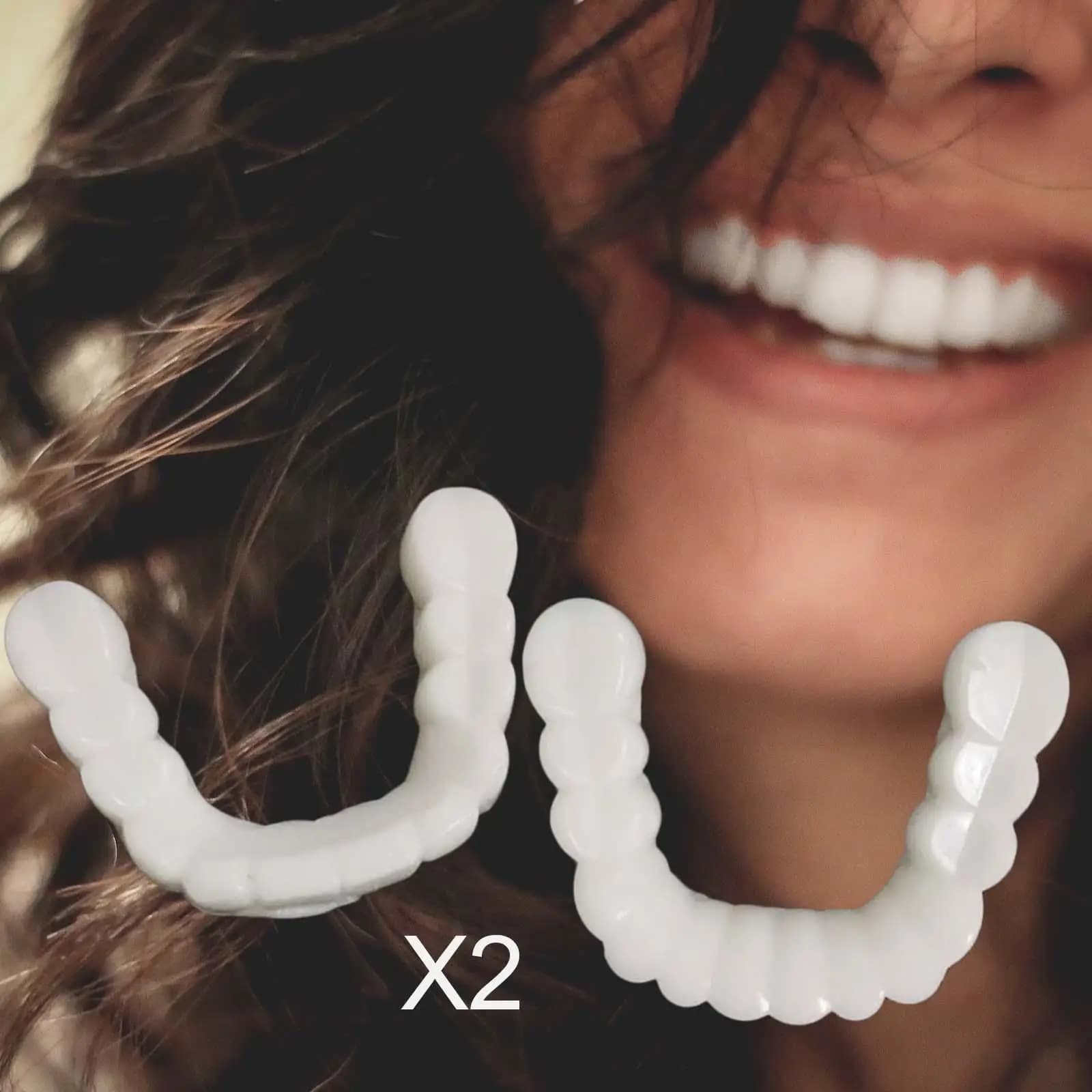 Teeth whitening tool with fake teeth cover for women and men in minutes