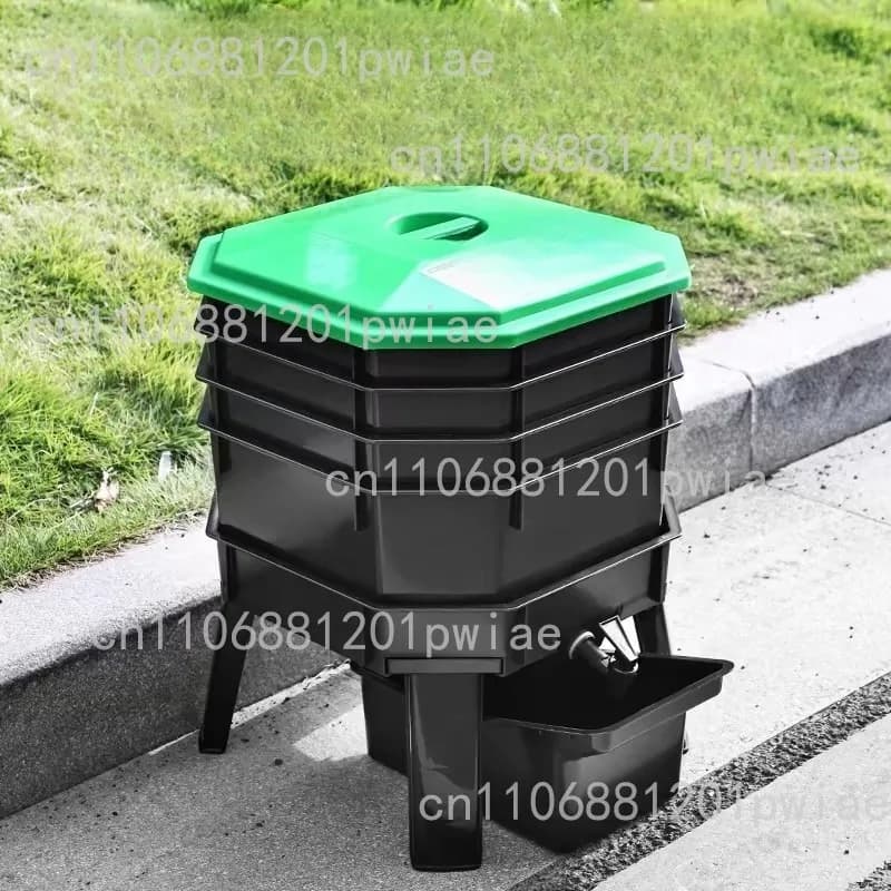 Contenitore per compost multifunzionale, divisorio per lombrico e scatola per allevamento di vermi, con vassoio