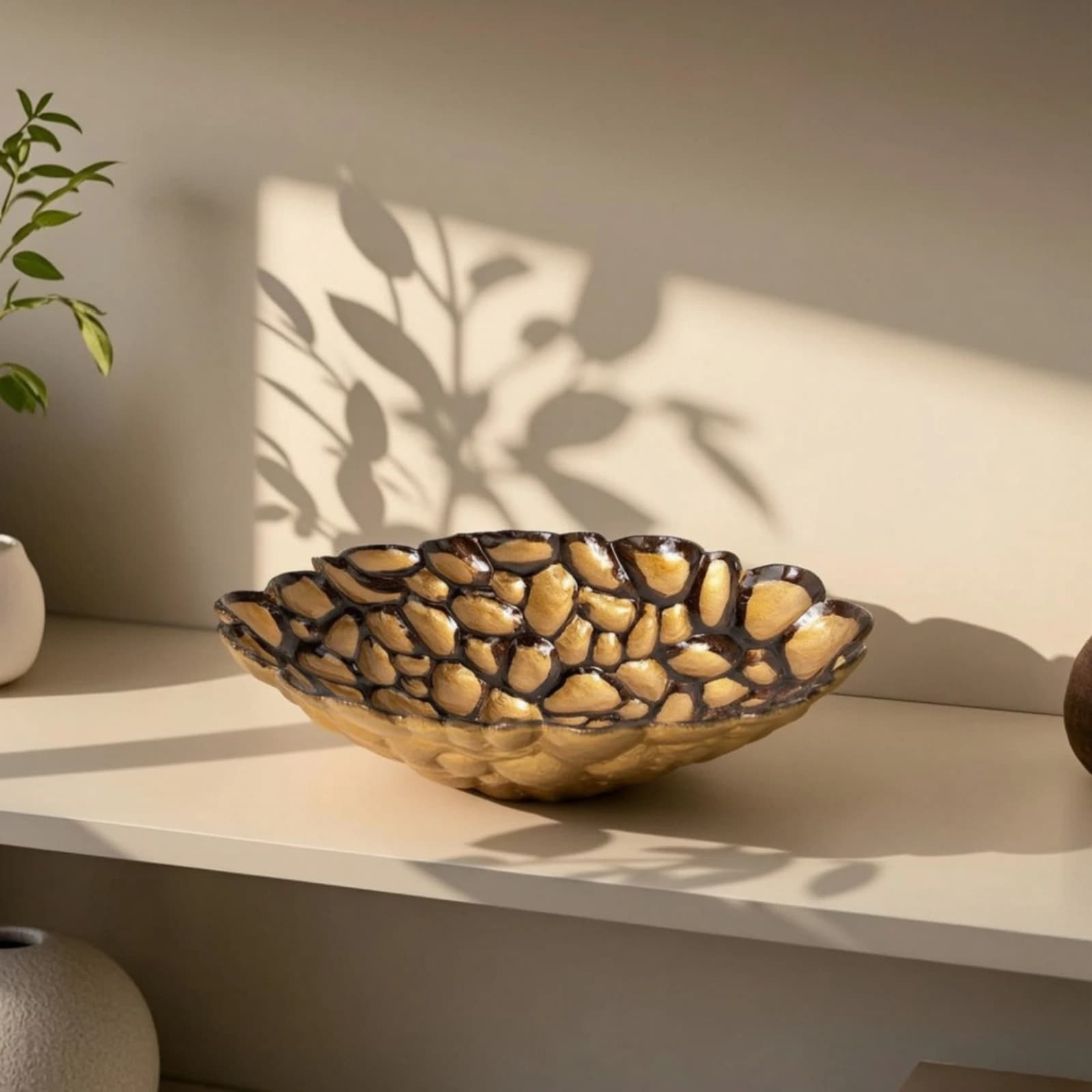 Fruit Platter Sculptural Decorative Bowl Tabletop Tray Modern Practical for Coffee Table, Entryway Console