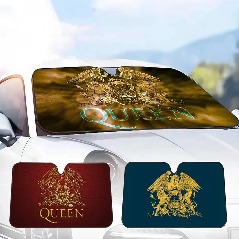 Parasole Pieghevole per Parabrezza Auto Fashion Band Queen, Copertura Anteriore per Auto, Protezione dai Raggi UV
