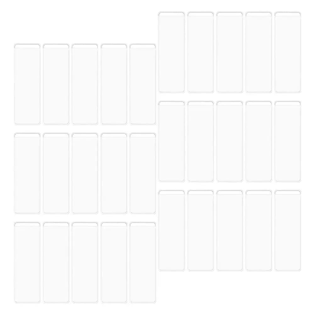 50 Set di Etichette Adesive Trasparenti con Tasche Porta Documenti in Plastica Autoadesive per Organizzazione Documenti e Classificazione File in Ufficio