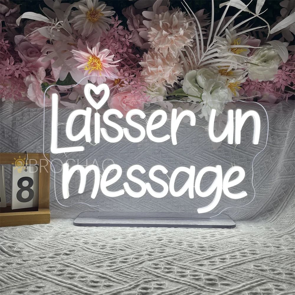 Led Lascia un messaggio Insegna al neon per matrimoni Coffee Bar Decoeation Camera da letto Decorazioni per la tavola per feste Scrivania Luci notturne Lampada Insegne al neon