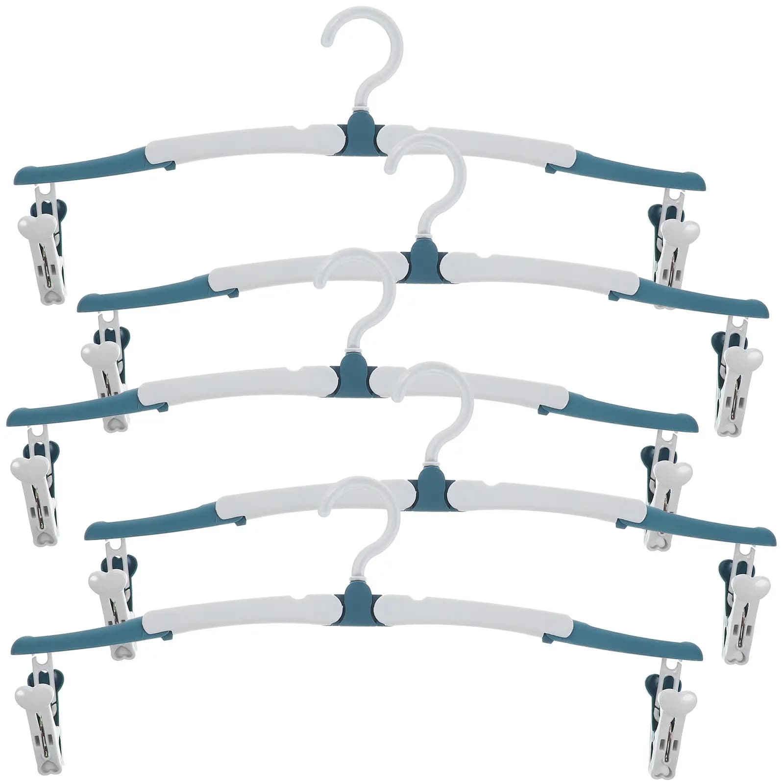 5Pcs Travel Folding Clothes Hangers Foldable Portable Clothes Drying Hangers Space Saving Clips Coat Hanger Travel Accessories,