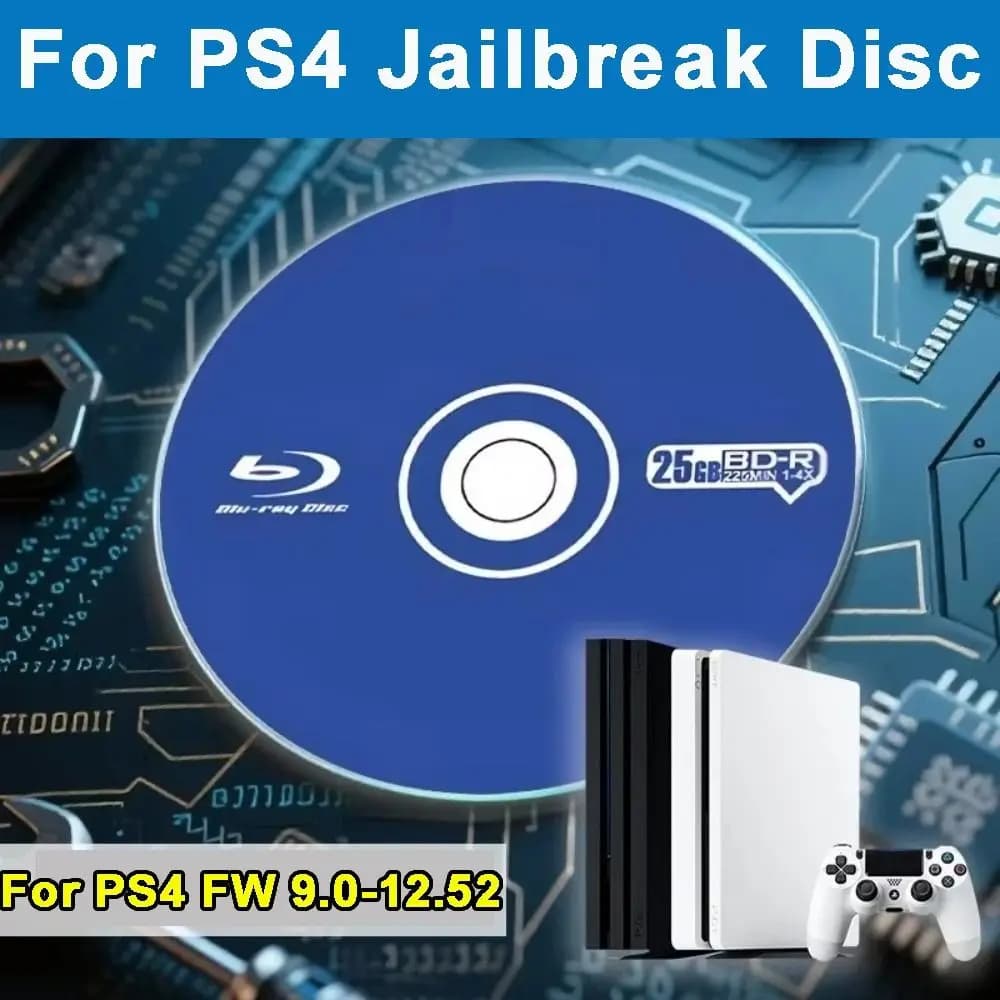 Per firmware 9.0-12.52 BD-JB Disc 1 clic Boot Nessun PC necessario All-in-One Jailbreak Disc Homebrew Play Giochi di backup per PS4