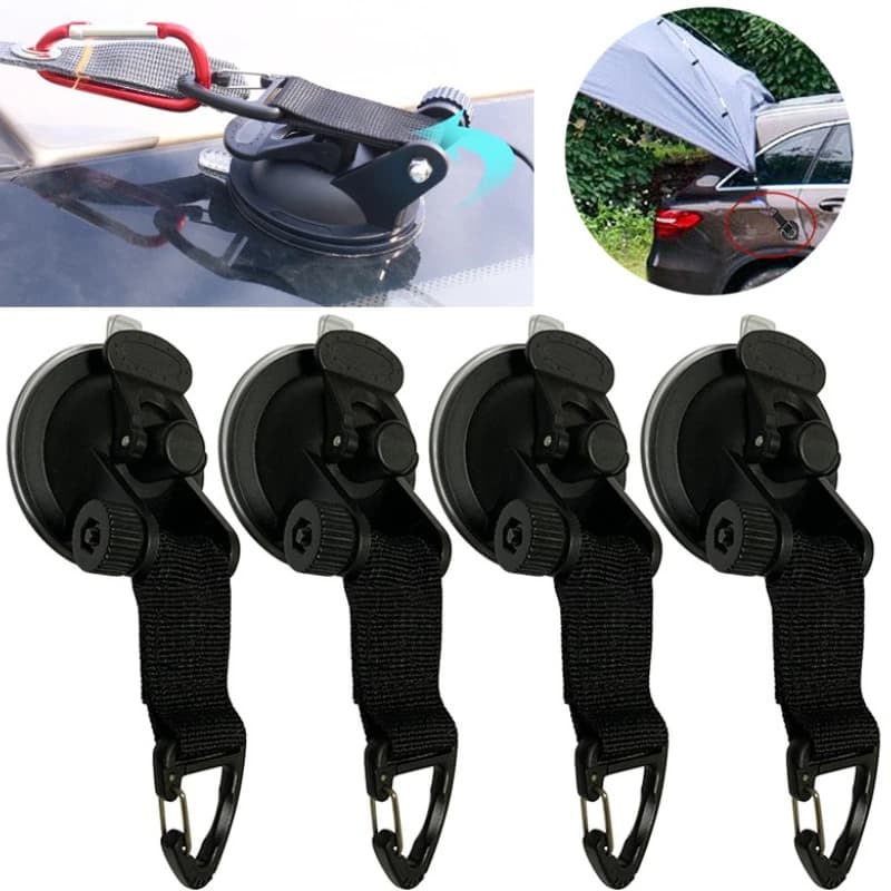 Ganci a ventosa resistenti da 4 pezzi Gancio universale per tenda per tenda da auto Ganci per ancoraggio per tenda parasole da campeggio all'aperto