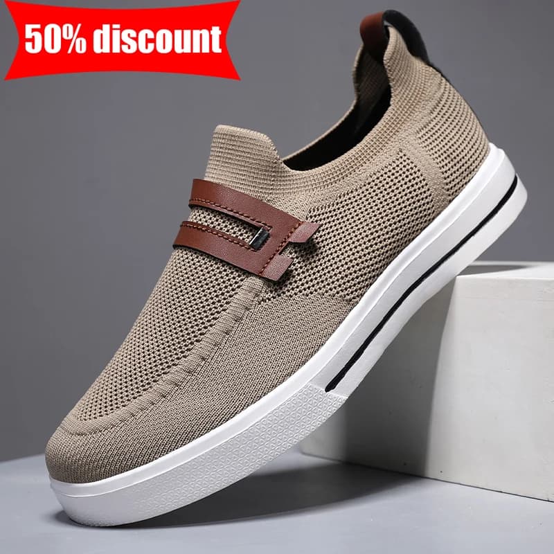 Scarpe Sportive da Uomo Traspiranti Leggere in Mesh Estive per Uso Quotidiano con Suola Morbida Nuove Comode Slip-on Casual