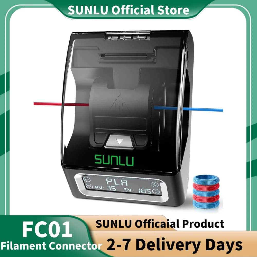 SUNLU FC01 Connector Heating Fast Printing 3D Filament 1.75mm For PLA PETG PCL ABS PA PC Fixing Recycled Code Multiple