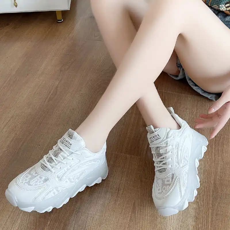 Scarpe da basket rosse senza tacco da donna per allenamento sportivo, sneakers interessanti, spedizione rapida