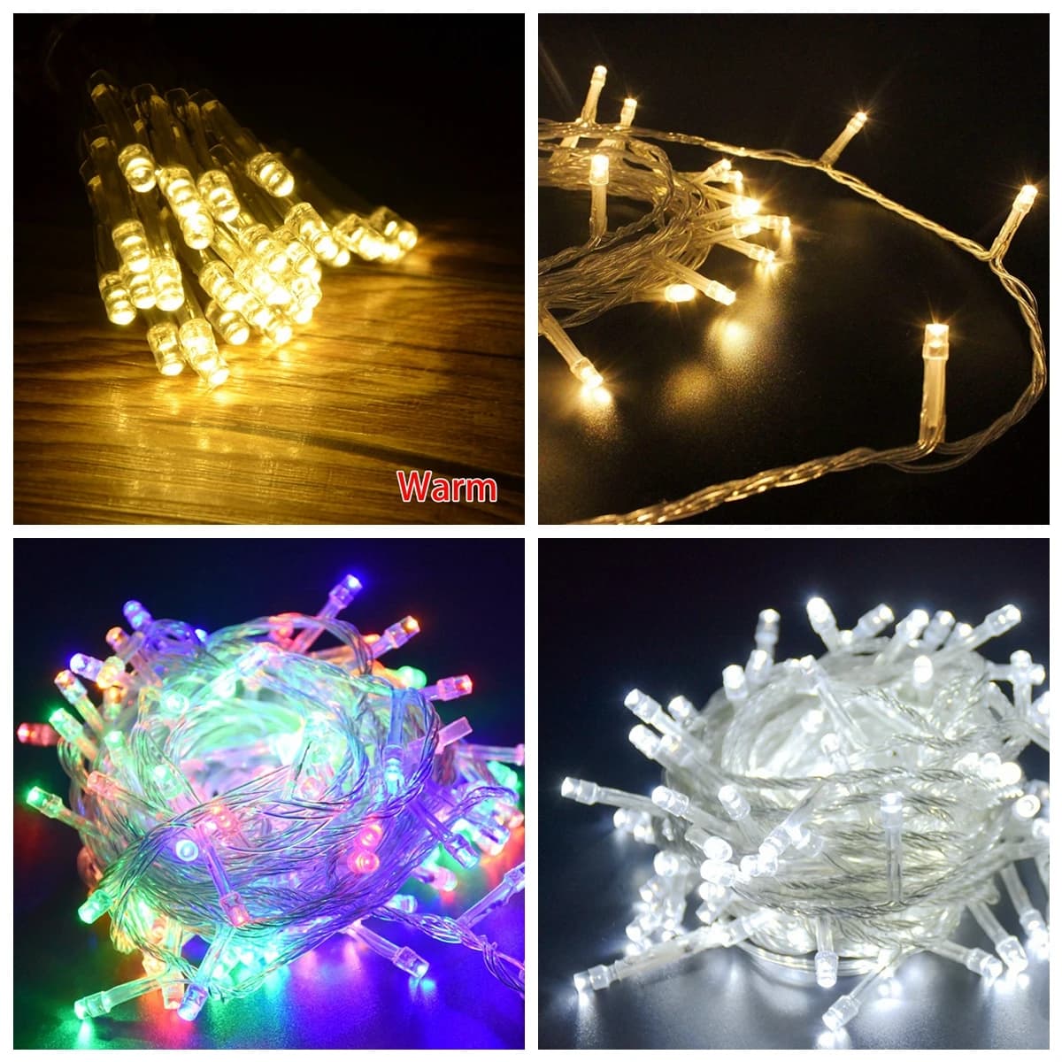 Lucine a LED, luci natalizie da 3 m/6 m, luci decorative per scatole di batterie AA, compleanno, festa, camera da letto, luci natalizie