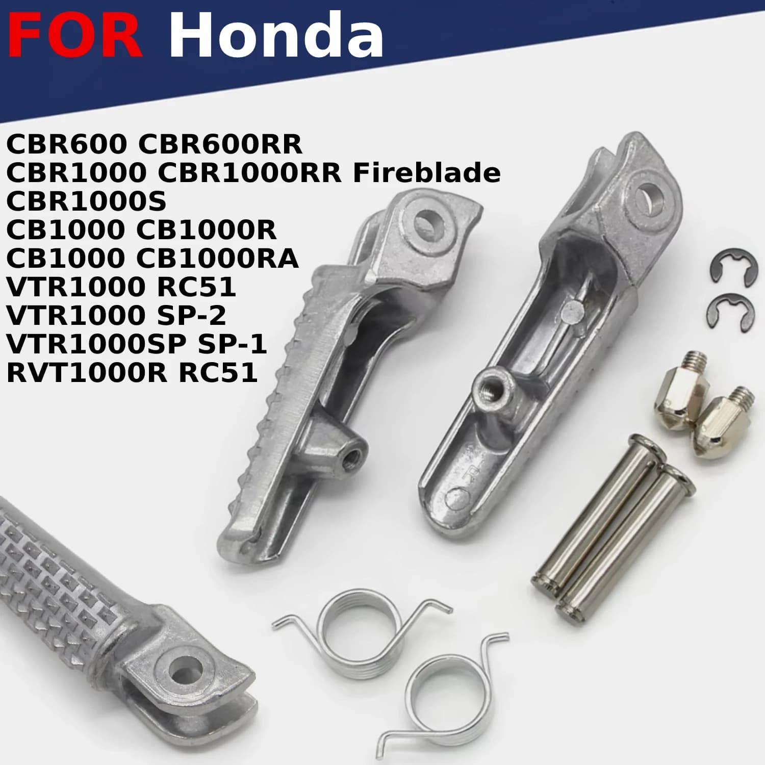 Per Honda CBR1000 CBR1000RR Fireblade / CBR1000S / CB1000 CB1000R 50660-MEL-000 R Moto Anteriore Poggiapiedi Pedane Pedale