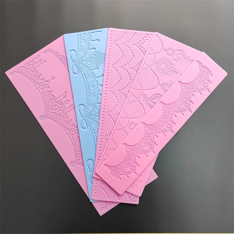 GX158 Swag Patterns Silicone Lace Pad Candle Aromatherapy Decoration Mold DIY Gypsum Resin Epoxy Craftwork Mould 5 designs