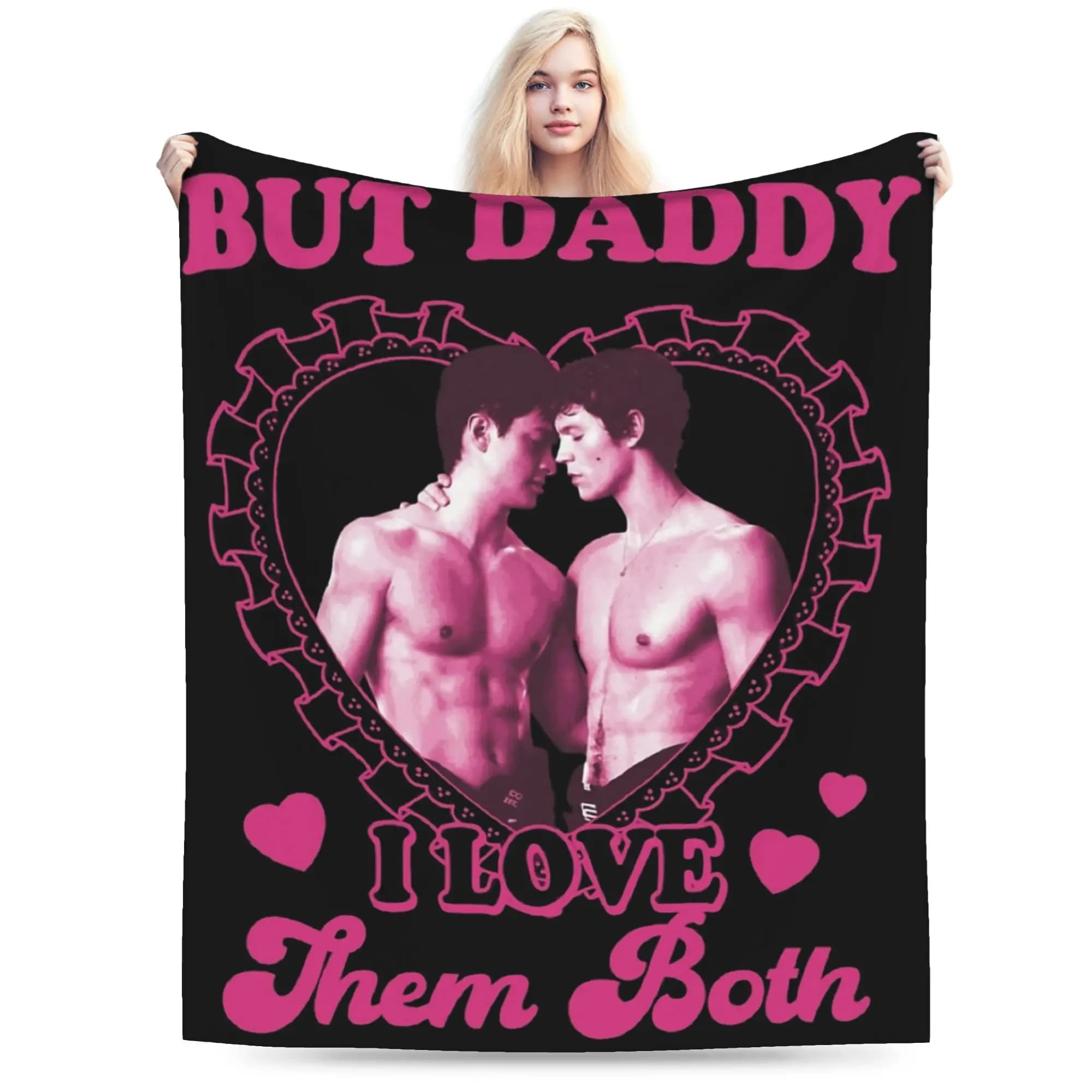 Coperta accogliente per viaggi in aereo, riscaldata, con stampa 'Rivality But Daddy I Love Them Both Shane Ilya', Copriletto e Copridivano Decorativo