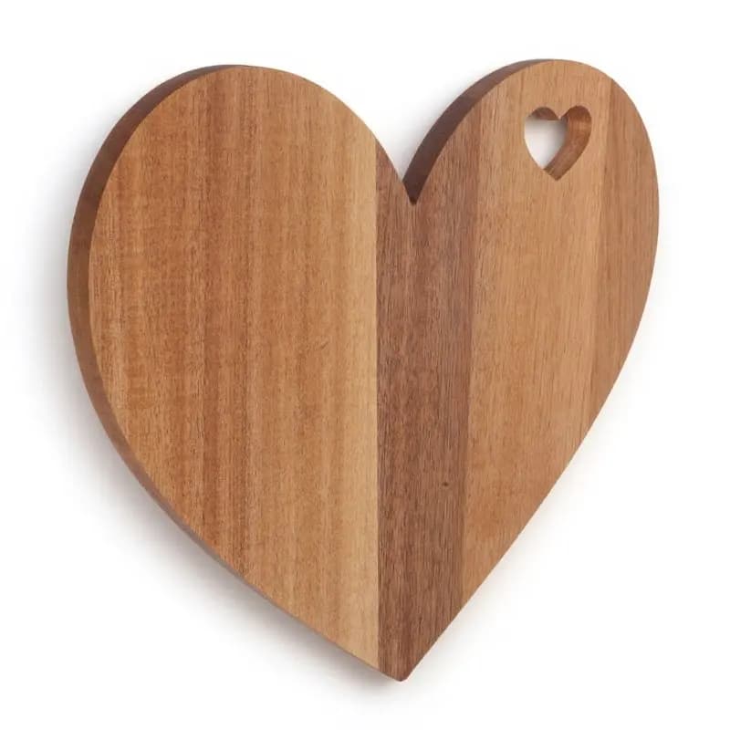 Wooden Heart Shape Cutting Board Versatile Kitchen Tool for Cheese Bread Meat Salad Fruit Serving Charcuterie Platter Decorative