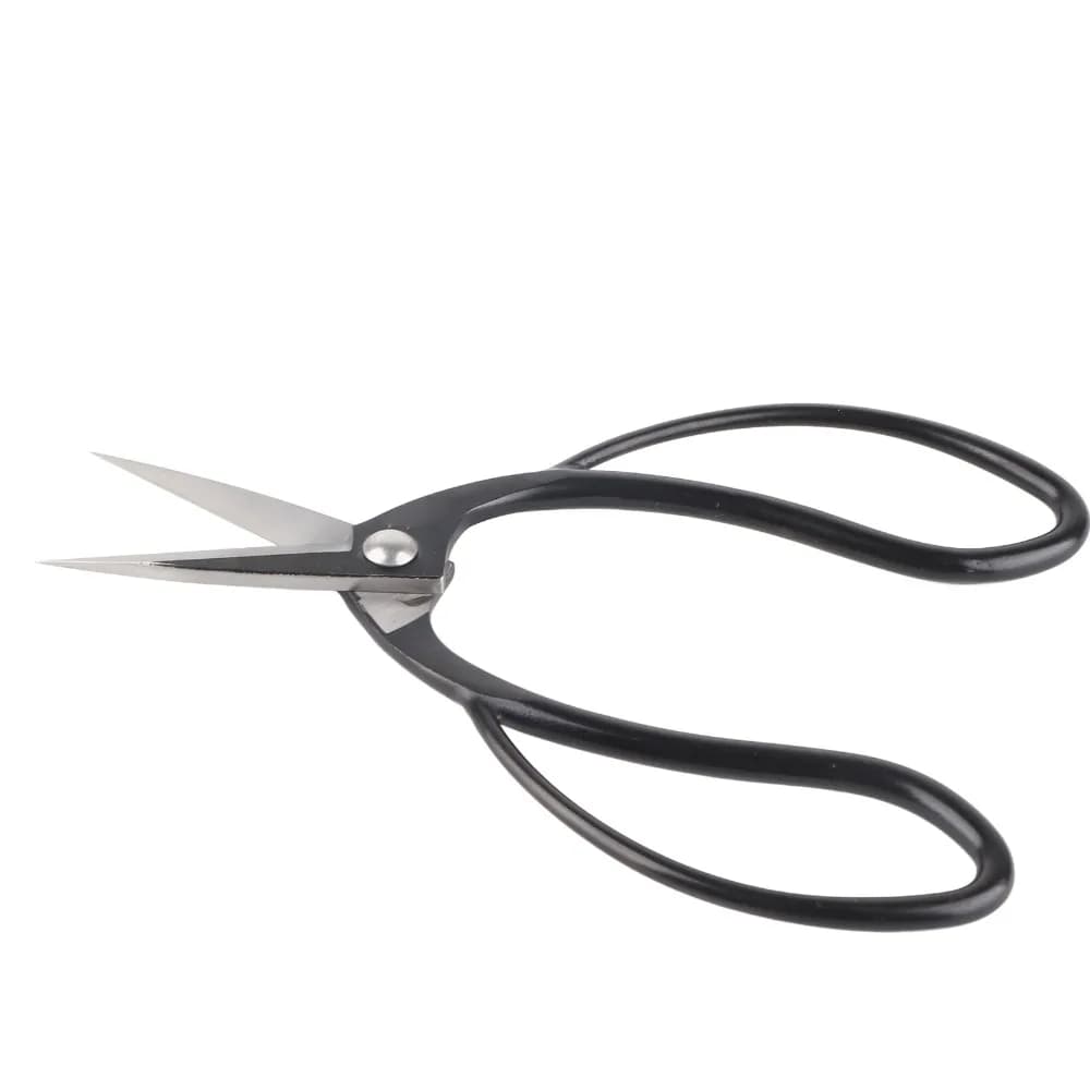 Composite Steel Bonsai Pruning Scissors Black Sharp Blades Garden Root Shears Hand Operated Butterfly Handle