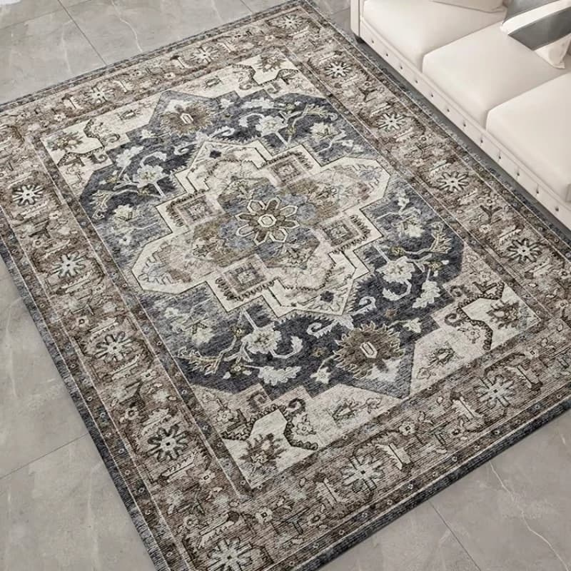 VIKAMA Bohemian Retro Carpet - Large Area Bedroom, Living Room Slippery Floor Carpet, Lounge Floor Mat, Home Decoration