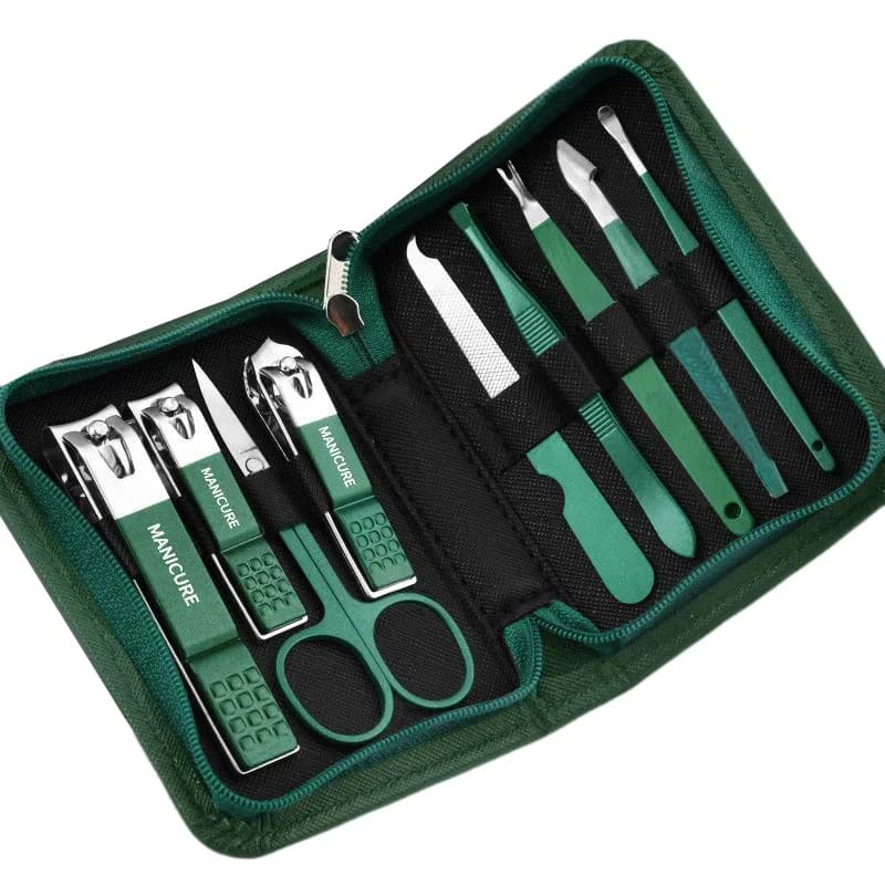Professional Nail Care Set 6/9 Pieces, Manicure Kit and Stainless Steel Pedicure, Set Nail Cutters with Travel Case