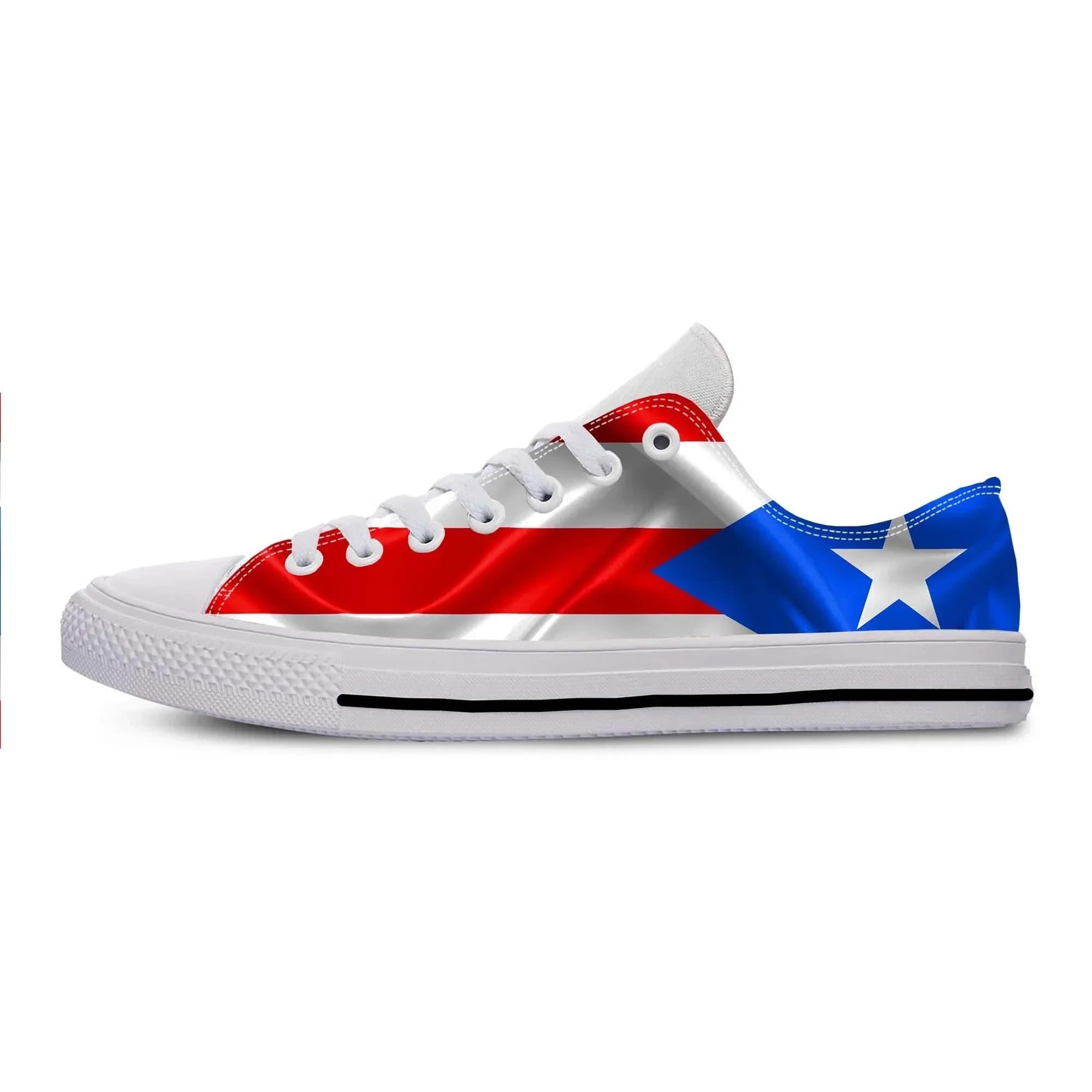 Scarpe Casual alla Moda con Bandiera di Porto Rico, Sneakers Comode e Traspiranti con Stampa 3D per Uomo e Donna