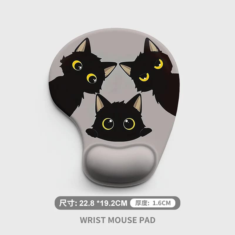 Tappetino per mouse animale simpatico cartone animato Tappetino per supporto per polso confortevole in silicone morbido Tappetino per mouse ergonomico durevole per computer da ufficio domestico